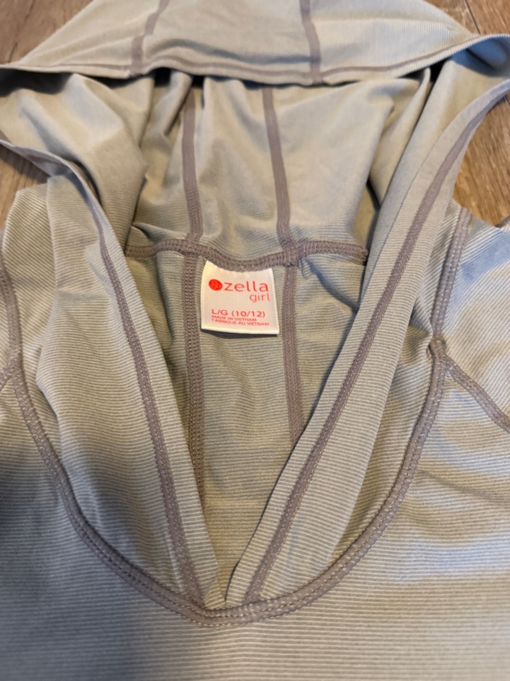 Zella Girl Light Gray Hooded Pullover - Picture 5 of 8